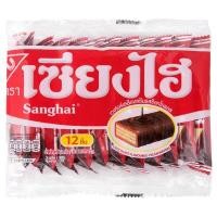 ราคา เซี่ยงไฮ้เวเฟอร์โกโก้ 60กรัม Shanghai Wafer Cocoa 60g. [หมายเลขบาร์โค้ด 8852047111117] (47612741847)