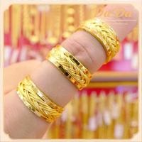 ราคา แหวนหมั้น แหวนแต่งงาน ทองแท้ 18K 96.5% ทรงกลม 1 เส้น 3.8 กรัม ลายทาง สีทองบริสุทธิ์ สําหรับผู้ชาย (23662085062)