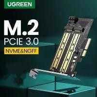 ราคา UGREEN PCIE ถึง M2 อะแดปเตอร์ NVMe M.2 PCI Express อะแดปเตอร์ 32Gbps PCI-E การ์ด M & B Key SSD คอมพิวเตอร์ขยายเพิ่มบนการ์ด (41472142565)