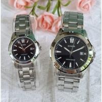 ราคา นาฬิกา Casio แท้ รุ่น MTP-1215A-1A2 , LTP-1215A-1A2 นาฬิกาคู่รัก สายสแตนเลส หน้าปัดดำ - ของแท้ 100% ประกันศูนย์ CMG 1 ปี (15058052101)