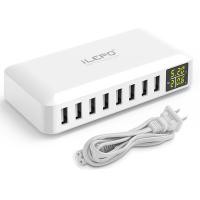 ราคา 8 พอร์ตสมาร์ท USB Charger 40W 8A Multi Port USB Hub พร้อมจอแสดงผล LCD Fast Charging Wall Charger Power Adapter พร้อมสายไฟยาว 4 ฟุต (40910043109)