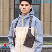 ราคา ฟ้าร้อง คู่ไหล่รักแร้กระเป๋า,วินเทจ สตีมพังค์ ป้องกันการโจรกรรมใต้วงแขนกระเป๋า,เสื้อกั๊กกระเป๋ากันน้ําปรับสายแบบพกพาใต้วงแขนสายกระเป๋าสตางค์เดินทางใช (52913794964)