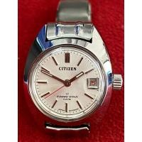 ราคา CITIZEN COSMO STAR DATE 17 JEWELS ระบบไขลาน ตัวเรือนสแตนเลส นาฬิกาผู้หญิง มือสองของแท้ (22954514414)