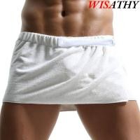 ราคา WISATHY กางเกงขาสั้นอาบน้ํา ปัญญา,ด้านข้างแยกว่ายน้ํากางเกงขาสั้นผู้ชาย,ชุดนอนสวมใส่หนาไมโครไฟเบอร์นุ่มเปิดชุดนอนผ้าขนหนูสําหรับผู้ให (48962455357)