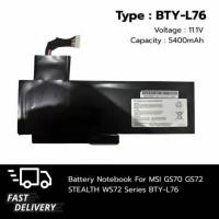 ราคา (ส่งฟรี ประกัน 1 ปี) แบตเตอรี่ โน๊ตบุ๊ค Battery for MSI GS70 GS72 STEALTH WS72 Series : BTY-L76 (23774827514)