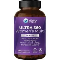 ราคา Vitamin World Ultra 360 Multivitamin for Women 50 Plus, Womens 50+ Multivitamin with Minerals & Herbs for Menopause Support, อาหารเสริมวิตามินบี, D, E & Zinc for Healthy Agi (52814467461)