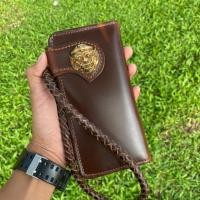 ราคา กระเป๋าหนังแท้100% กระเป๋าวินเทจ กระเป๋าใบยาว สไตล์วินเทจ พร้อมสายถัก (3910293787)