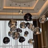 ราคา Nordic Designer Lava Chandelier Modern Minimalist Villa Staircase Long loft Duplex Living Room Unique Dining Room Light (53354264804)