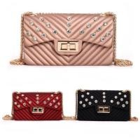 ราคา V Diamond Jelly Bag กระเป๋าสะพายแฟชั่น (21989725638)
