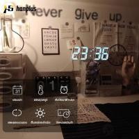 ราคา นาฬิกาดิจิตอล นาฬิกา LED นาฬิกาตั้งโต๊ะ แขวนผนัง LED Digital Wall Clock มีให้เลือก 2 แบบ ขอบสีขาวและขอบสีดำ (27217345996)