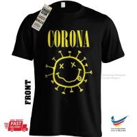 ราคา Corona Covid-19 TShirt Nirvana Rock band ล้อเลียนตลก TShirt Metallica Metal (50661142006)