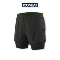ราคา IICOMBAT กางเกงกีฬาขาสั้นผู้ชาย 2 ชั้นมีซับในเลกกิ้ง (25079611298)