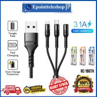 ราคา Remax RC-186th 3in1 สาย USB สายชาร์จเร็ว / iP / Type-C / Micro (56910326586)