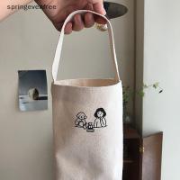 ราคา Springevenfree Portable Canvas Tote Bottle Holder Mini Bag for Coffee Milk Wine Storage th (49264538727)