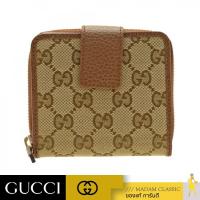 ราคา NEW กระเป๋าสตางค์ GUCCI ORIGINAL GG ZIP AROUND SHORT WALLET (BEIGE/BROWN) (28919363468)