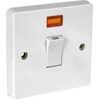 ราคา สวิทซ์แอร์ มีไฟบอก แคปที 20A 30A ขาว CRABTREE 1ตัว Control Switch with Neon Indicator สวิทซ์แอร์มีไฟโชว์ ขนาด 3X3 (24868838944)