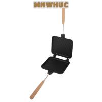 ราคา Mnwuc กระทะสองด้าน,ไม่ติดตะขอเตาตั้งพื้นเครื่องทําแซนวิช,ทนทานพร้อมที่จับอลูมิเนียมตารางกระทะแซนวิชบ้านครัว (53813436081)