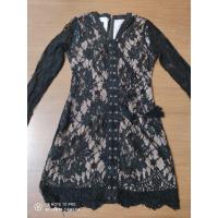 ราคา เดรสลูกไม้ดำแต่งเชือกด้านหน้าแขนยาวซิปหลังป้าย​LADY​RIBBON,SZ.Sสภาพตามการใช้งาน (8062320450)