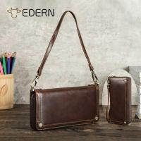 ราคา กระเป๋าสตางค์หนังแท้ย้อนยุคสำหรับผู้ชาย EDERN RFID ปิดก (27509155826)