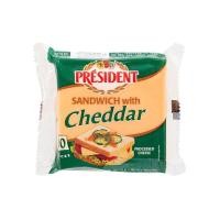 ราคา [สินค้าส่งด่วน] เพรสซิเด้นท์ เชดด้าชีส สไลซ์ 10 แผ่น 200 กรัม PRESIDENT CHEDDAR CHEESE 10 SLICES 200 G (50512463475)