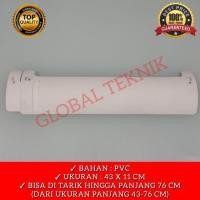 ราคา AC Gutter PVC Air Conditioner Reflector Holder 43 - 76 ซม.PVC Reflector Air Conditioner Gutter ฝาครอบหน้าจอ AC 43 x 11 ซม. (42605783736)