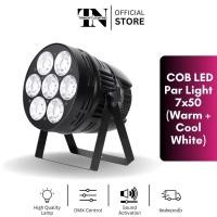 ราคา [พร้อมส่ง] ไฟพาร์ เคลียร์ แอลอีดี วอร์มไวท์ คูลไวท์ 7x50W COB LED Par Light (Warm + Cool White) (28721832277)