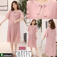 ราคา ชุดคลุมท้องอัดพลีทสีชมพูมีซับใน (19249441740)