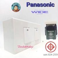ราคา Panasonic (พานาโซนิก) 2 สวิตช์ไฟ หน้ากาก 3 ช่อง บล็อกลอยติดผนัง 2 x 4 พร้อมจัดส่ง (16767494024)