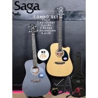 ราคา Saga SF600C กีต้าร์โปร่ง 41" Acoustic Guitar 41" พร้อมกระเป๋า ปิ๊ก ประแจ (29825058605)