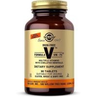 ราคา Solgar Iron Formula VM75 90 เม็ดพร้อมแร่ธาตุคีเลต A B6 B12 CDE Biotin Magnesium Calcium Zinc Gluten & Dairy Kusher 90 เสิร์ฟ (48614461982)