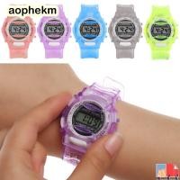 ราคา AOPHEKM เด็กนาฬิกาดิจิตอลชายหญิงสายรัดซิลิโคนเด็กเด็กนาฬิกาข้อมือลูกอม (47163172121)