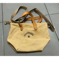 ราคา กระเป๋าผ้า วินเทจ Converse 2WAY Canvas Mini Tote หูหิ้วหนังแท้ มีสายสะพายข้าง ทรงมินิมอลญี่ปุ่น มือสองญี่ปุ่น สภาพดี (52510375250)