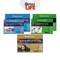 ราคา Renaissance (เรนาซองซ์) สมุดวาดรูป รุ่น R-106 R-606 ผิวเรียบ / ผิวหยาบ ขนาด A4 และ A3 ( 1 เล่ม ) (25439569232)