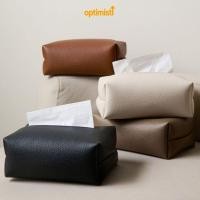 ราคา ออพติม กล่องทิชชู่การออกแบบสี่เหลี่ยมสีทึบกล่องเก็บทิชชูตกแต่งเดสก์ทอปทนทานกันฝุ่นหนังเทียมถุงเก็บกระดาษทิชชูห้องนั่งเล่น (44764309855)