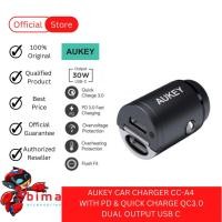 ราคา USB Type C PD Quick Charging QC3.0 2 พอร์ต PD + QC 3.0 ที่ชาร์จแบตในรถ AUKEY CCA4 (14458193987)