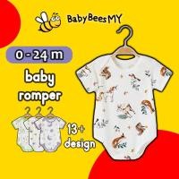ราคา BabyBeesMY เสื้อผ้าเด็ก, ชุดรอมเปอร์ทารกแรกเกิด Baju Bayi ทารกแขนสั้น Rompers Jumpsuit เสื้อผ้าเด็กเสื้อเด็กเด็ก (41053106986)