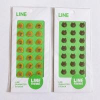 ราคา สติกเกอร์เนื้อนูน ติดมือถือ ติดไอแพด ติดไดอารี่ LINE Friends ของแท้ หมี Brown & James (12712860916)