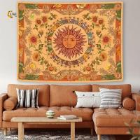 ราคา Psychedelic Mandala Sun Tapestry - Boho ความงามผ้าห่มแขวนผนังพรมดวงจันทร์ (51664920500)