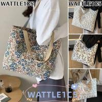 ราคา WATTLE1C5 Canvas Tote Bag,กระเป๋าสะพายดอกไม้น้ําหนักเบา,แฟชั่นกระเป๋าถือCommuteความจุขนาดใหญ่แบบใช้ซ้ําได้สําหรับนักเรียน (48563445221)