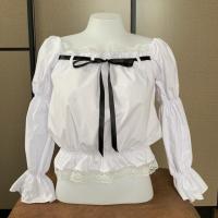 ราคา เสื้อคอเหลี่ยม ดีเทลแต่งลูกไม้ พร้อมสายริบบิ้น (2912111042)