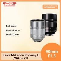 ราคา Zhongyi Mitakon 90 มม.F1.5 Full Frame Manual Focus รูรับแสงขนาดใหญ่ภาพเลนส์กล้องสําหรับ Sony E Nikon ZL Canon R (49511389991)