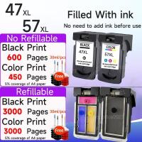 ราคา ใช้งานร่วมกับ Canon PG 47 สีดํา XL Canon CL 57 สี XL Canon 47 และ 57 หมึกสําหรับ E470 E477 E400 E460 E410 E417 E4270 (43380725132)