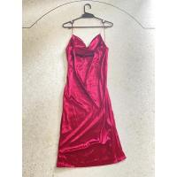 ราคา เดรส คอถ่วง ออกงาน ไปดินเนอร์ เนื้อกำมะหยี่ สีแดงไวท์ (12588563005)
