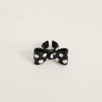 ราคา สไตล์เกาหลี Niche Simple ins All-Match Polka Dot Bow แหวนหวานน่ารัก Acetate แหวนหญิง (44182423603)