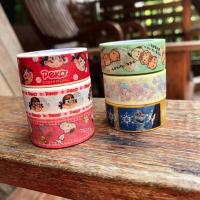 ราคา เทปตกแต่ง เนื้อวาชิ 5 เมตร เทปลายการ์ตูน เทปเกาหลี Masking tape (6445987248)