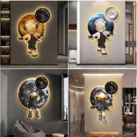 ราคา TRI ภาพวาดนาฬิกากระจก LED, โมเดลนักบินอวกาศ, ภาพวาด LED, ภาพวาดติดตั้ง LED สว่าง, ตกแต่งห้องนั่งเล่นและห้องนอน (56510401724)