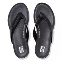 ราคา รองเท้าแตะแบบหูหนีบผู้หญิง รุ่น Fitflop Gracie Leather Flip-Flops All Black❤️ (27809855437)