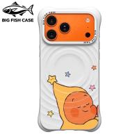 ราคา เคสไอโฟน ซิลิโคนสีขาว แม่เหล็ก ลายตัวการ์ตูนหน้าแก้มสีส้มหมวกปลายดาว+ดาวหลายสี ขอบคลื่นกันกระแทก สำหรับ iphone17 16 15 1 (42231675057)