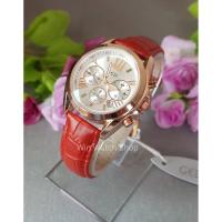 ราคา GEDI Watch หน้าปัดสไตล์ MK สุดฮิต สายหนังสีแดง-หน้าปัดขาว สินค้าของแท้ พร้อมกล่องแบรนด์ กันน้ำได้ (1271966577)