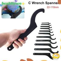 ราคา BYUN 1 ชิ้นเกลียว Spanner เครื่องมือ, Universal 22-110 มิลลิเมตรประแจขดลวด,ทนทานเหล็ก Pre โหลด Hook C Spanner สําหรับฝาครอบมิเตอร์น้ํา (29745004843)